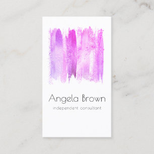 Tarjeta De Visita Artista de Maquillaje Elegante Rosa