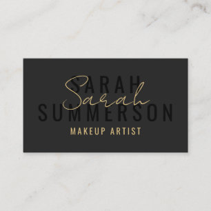 Tarjeta De Visita Artista de Maquillaje Elegante Salón de Belleza