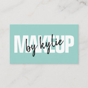 Tarjeta De Visita Artista de maquillaje escritura de firma en negrit