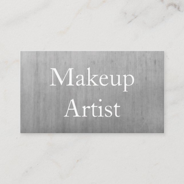 Tarjeta De Visita Artista de maquillaje estilo cabello Metalizado ce (Anverso)