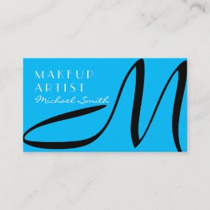 Tarjeta De Visita Artista de maquillaje Estilo Monograma moderno cie