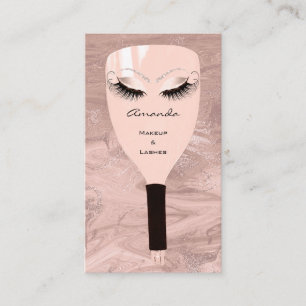 Tarjeta De Visita Artista de maquillaje Extensión de Eyelash Rosa de