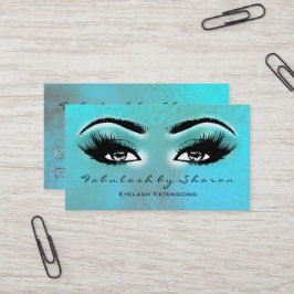 Tarjeta De Visita Artista de maquillaje Extensión de pestañas de ojo