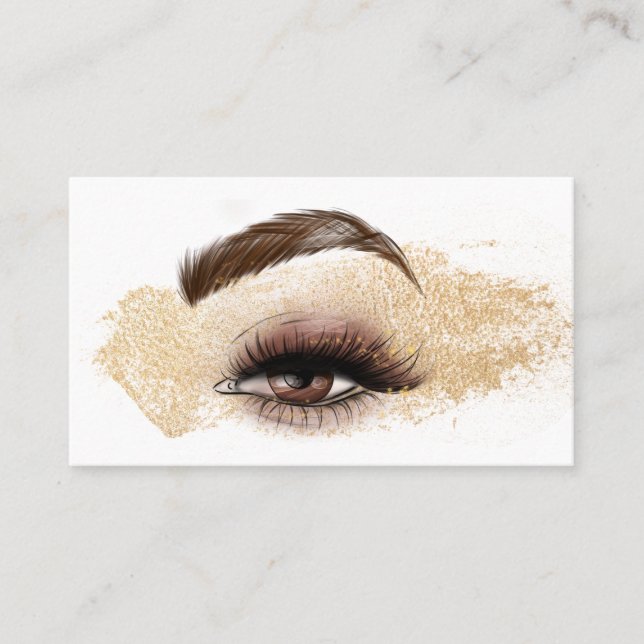 Tarjeta De Visita Artista de maquillaje Extensión de Salón de Bellez (Anverso)