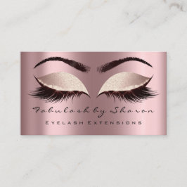 Tarjeta De Visita Artista de maquillaje Eyebrow azota a Rosa de Purp