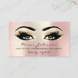 Tarjeta De Visita Artista de maquillaje Eyebrows azota a Rosa Champa