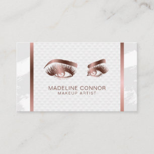 Tarjeta De Visita Artista de maquillaje Eyebrows azota Rosa Purpurin