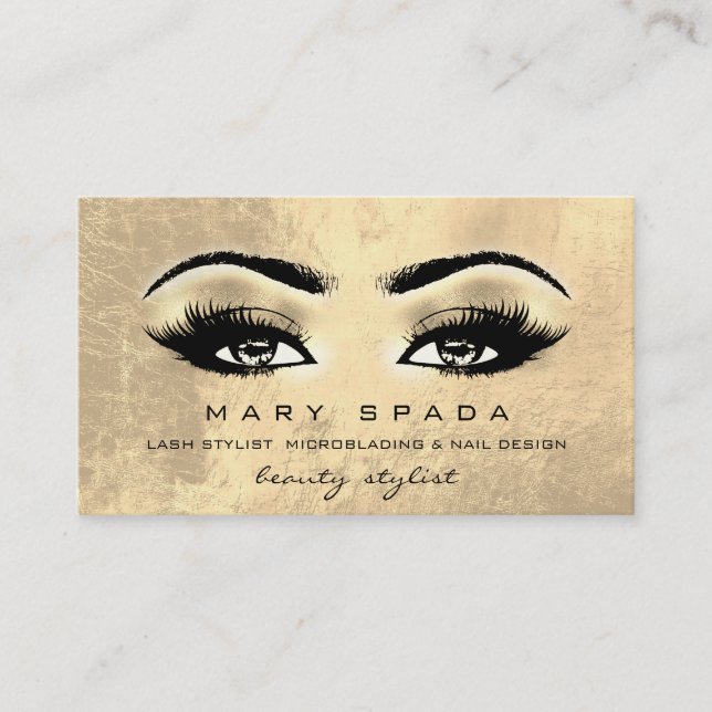 Tarjeta De Visita Artista De Maquillaje Eyebrows Critica Esteticista (Anverso)