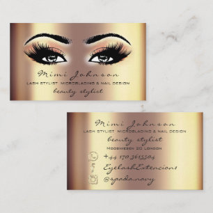 Tarjeta De Visita Artista De Maquillaje Eyebrows Critica Esteticista