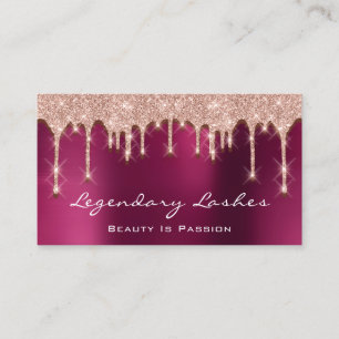 Tarjeta De Visita Artista de maquillaje Eyelash Arte 3D Rosa Berry