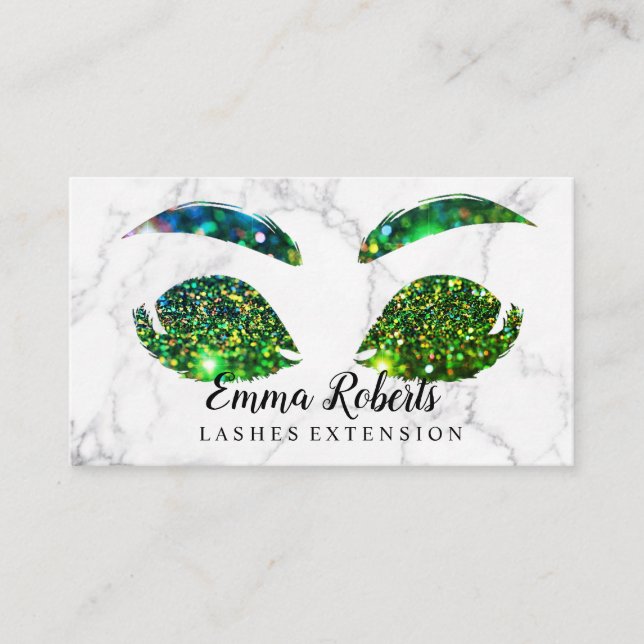 Tarjeta De Visita Artista de maquillaje Eyelash azota a Purpurina Dr (Anverso)