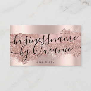 Tarjeta De Visita Artista de maquillaje Eyelash azota Rosa de guión 