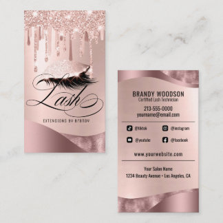 Tarjeta De Visita Artista de maquillaje Eyelash azota salón de belle