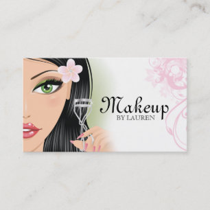 Tarjeta De Visita Artista de maquillaje Eyelash Curler Pink