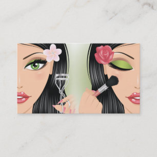 Tarjeta De Visita Artista de maquillaje Eyelash Curler Rubor Brush G
