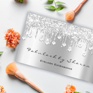 Tarjeta De Visita Artista de maquillaje Eyelash Diamante delata a bl