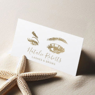 Tarjeta De Visita Artista de maquillaje Eyelash Elegante Salón De En