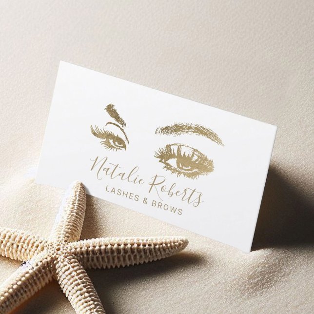 Tarjeta De Visita Artista de maquillaje Eyelash Elegante Salón De En (Subido por el creador)