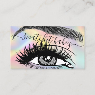 Tarjeta De Visita Artista de maquillaje Eyelash Hair Brows QR Code P