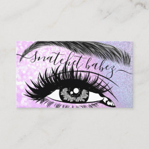 Tarjeta De Visita Artista de maquillaje Eyelash Hair Brows QR Código