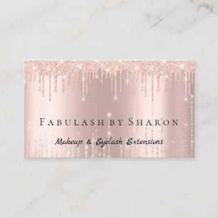 Tarjeta De Visita Artista de maquillaje Eyelash Lantea Rosa Drin Lux