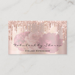 Tarjeta De Visita Artista de maquillaje Eyelash Lanza Florals Drin R