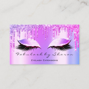 Tarjeta De Visita Artista de maquillaje Eyelash Lanza Purpurina Perf