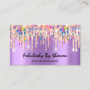 Tarjeta De Visita Artista de maquillaje Eyelash Lash Dritas Holograf