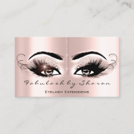 Tarjeta De Visita Artista de maquillaje Eyelash Lashes Purpurina Ros