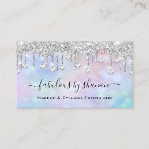 Tarjeta De Visita Artista de maquillaje Eyelash Lazas Diamante Holog