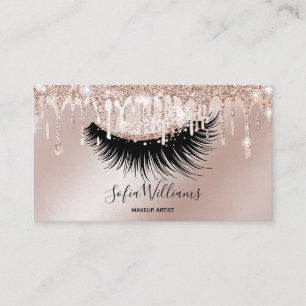 Tarjeta De Visita Artista de maquillaje Eyelash Lazas Purpurina Drin