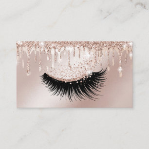 Tarjeta De Visita Artista de maquillaje Eyelash Lazas Purpurina Drin