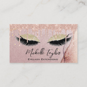 Tarjeta De Visita Artista de maquillaje Eyelash Lazas Purpurina Drin
