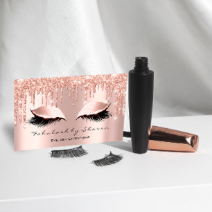 Tarjeta De Visita Artista de maquillaje Eyelash Lazas Purpurina Drin