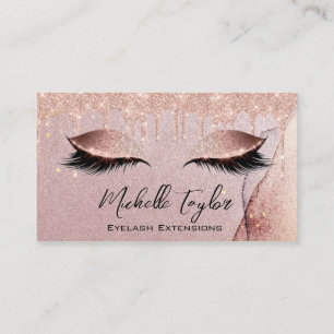 Tarjeta De Visita Artista de maquillaje Eyelash Lazas Purpurina Drin
