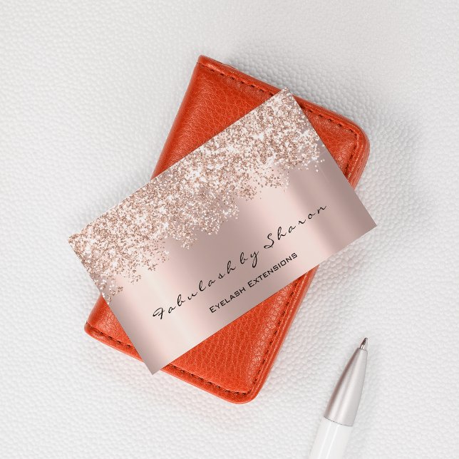 Tarjeta De Visita Artista de maquillaje Eyelash Mink azota a Rosa Co (Subido por el creador)
