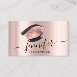 Tarjeta De Visita Artista de maquillaje Eyelash MUA Brows Pinky