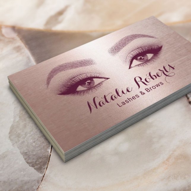 Tarjeta De Visita Artista de maquillaje Eyelash Rubor Rosa Salón de  (Subido por el creador)