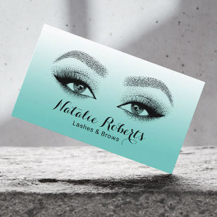 Tarjeta De Visita Artista de maquillaje Eyelash Salón Elegante De Be