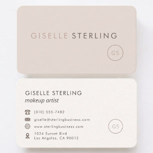Tarjeta De Visita Artista de Maquillaje Femenina Profesional