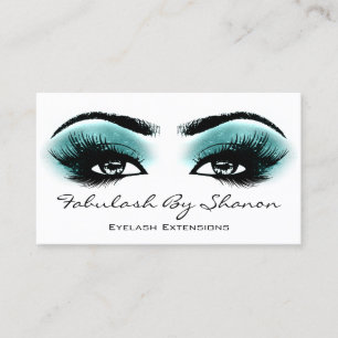 Tarjeta De Visita Artista de maquillaje Filo de Eyelash Fumo Verde a