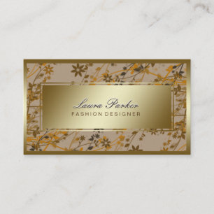 Tarjeta De Visita Artista de maquillaje floral Hair Estilista Vintag