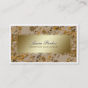 Tarjeta De Visita Artista de maquillaje floral Hair Estilista Vintag