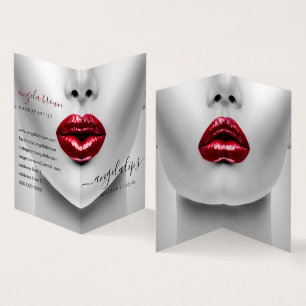 Tarjeta De Visita Artista de Maquillaje Foto brillo de labios
