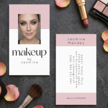 Artista de Maquillaje Foto Elegante Rosa Blanco