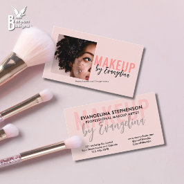 Tarjeta De Visita Artista de Maquillaje Fotográfico con Guión Negro