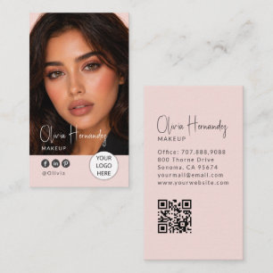 Tarjeta De Visita Artista de Maquillaje Fotográfico con Letra Script