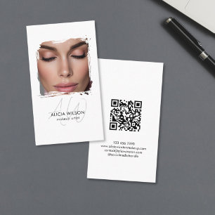 Tarjeta De Visita Artista de Maquillaje Fotográfico Minimalista Bell