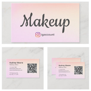 Tarjeta De Visita Artista de Maquillaje Freelance Profesional de Mod