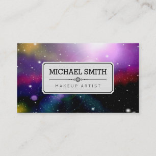 Tarjeta De Visita Artista de maquillaje Galaxia moderna #6